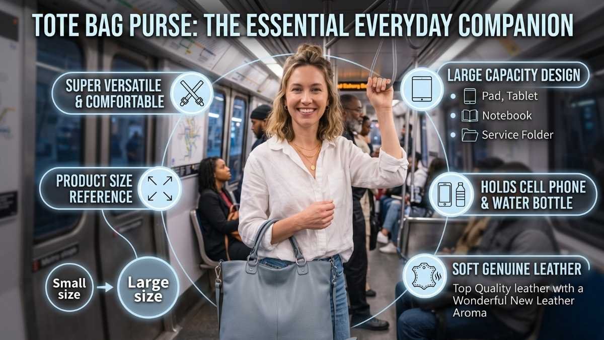 Kattee Genuine Leather Tote Purse