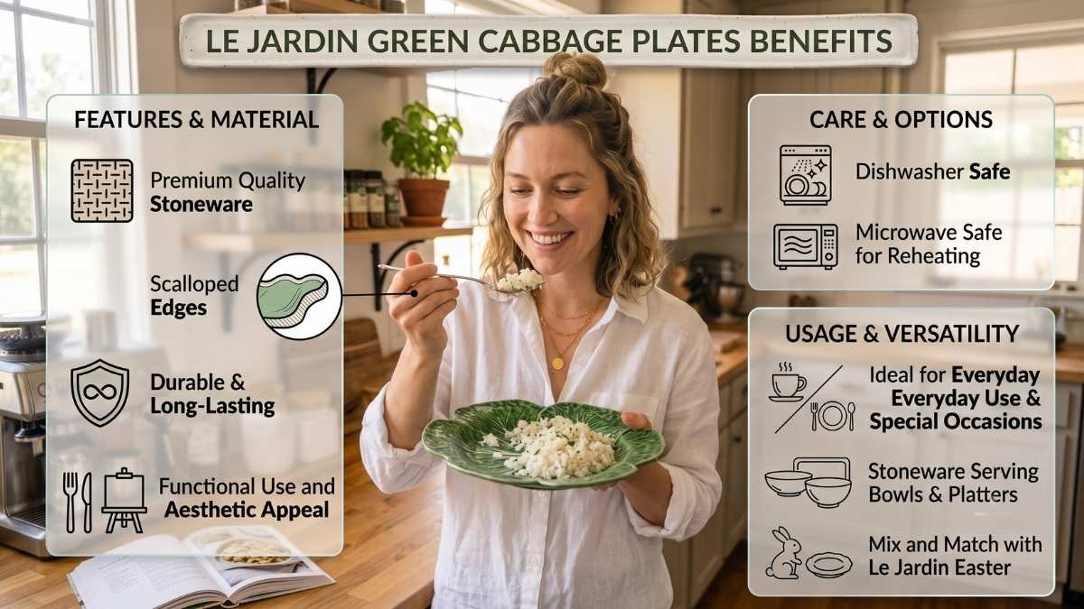Le Jardin Green Cabbage Plates