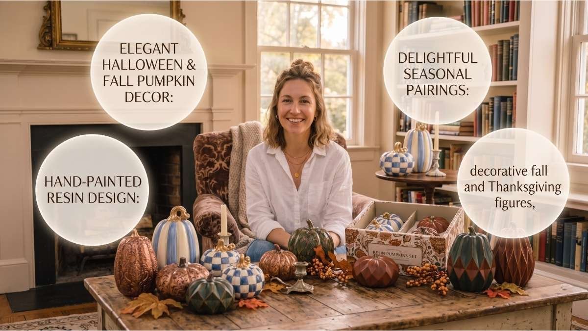 MacKenzie-Childs Resin Pumpkins Set