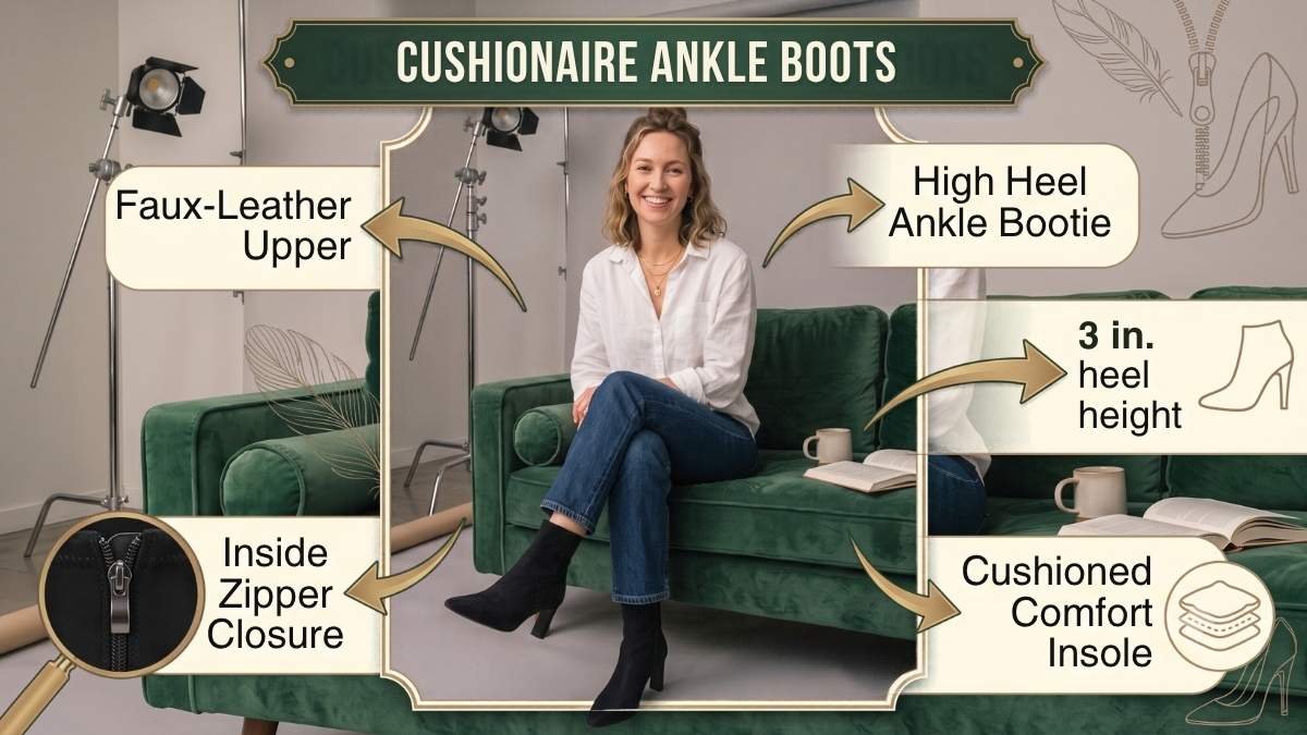 CUSHIONAIRE Giana Ankle Boots